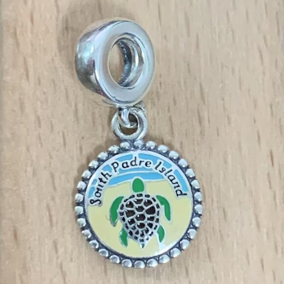 Pandora Jewelry - Pandora South Padre Island Charm Beach Turtle Dangle Pendant, S925 Silver